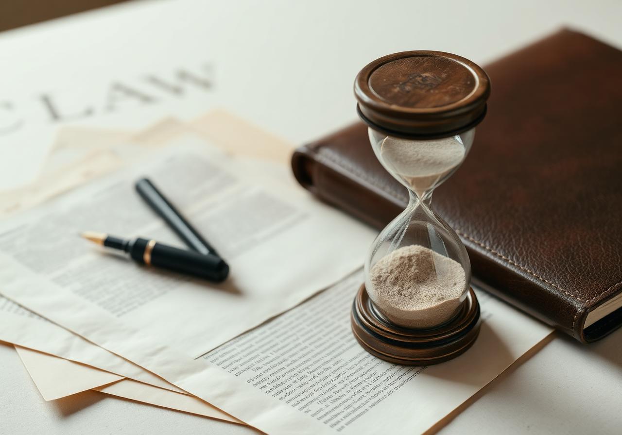 Hourglass on legal documents — KSA Law journal article on bankruptcy notices.